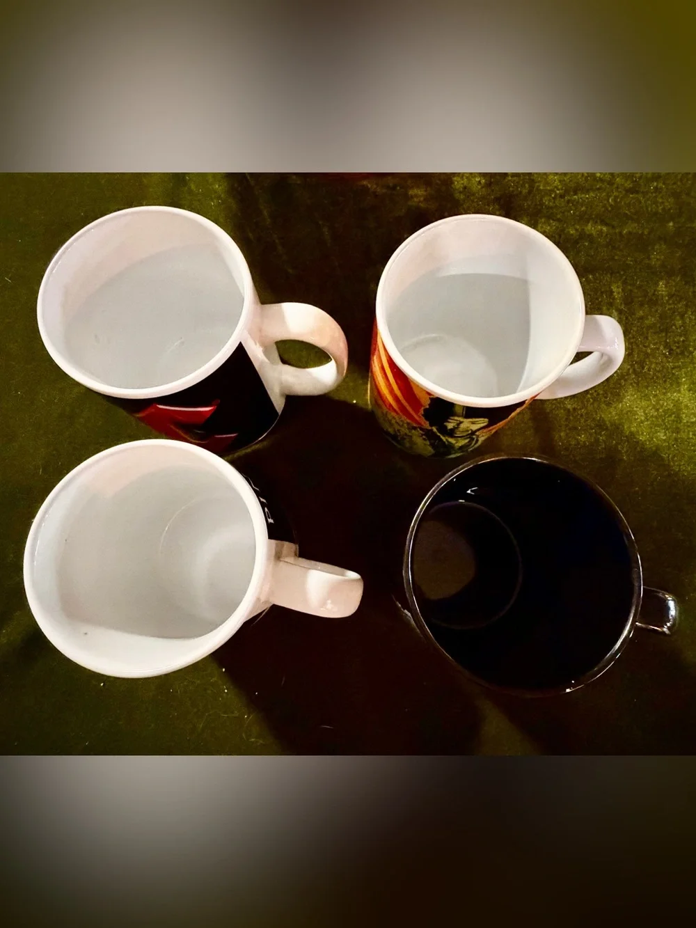 Retro Classic Rock Band Ceramic Coffee Mug Set of 4 • Excellent Cond.